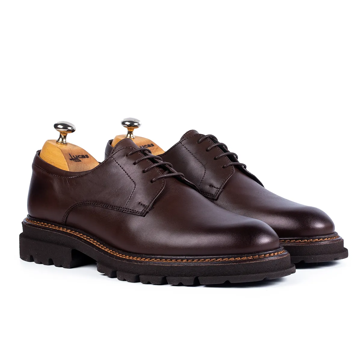 Lucas Shoes Elegant 346 Ukr pantofi maro piele