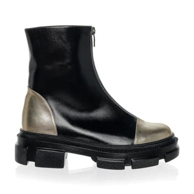 Catinca Shoes BC25 NBAU bocanci dama piele negru auriu