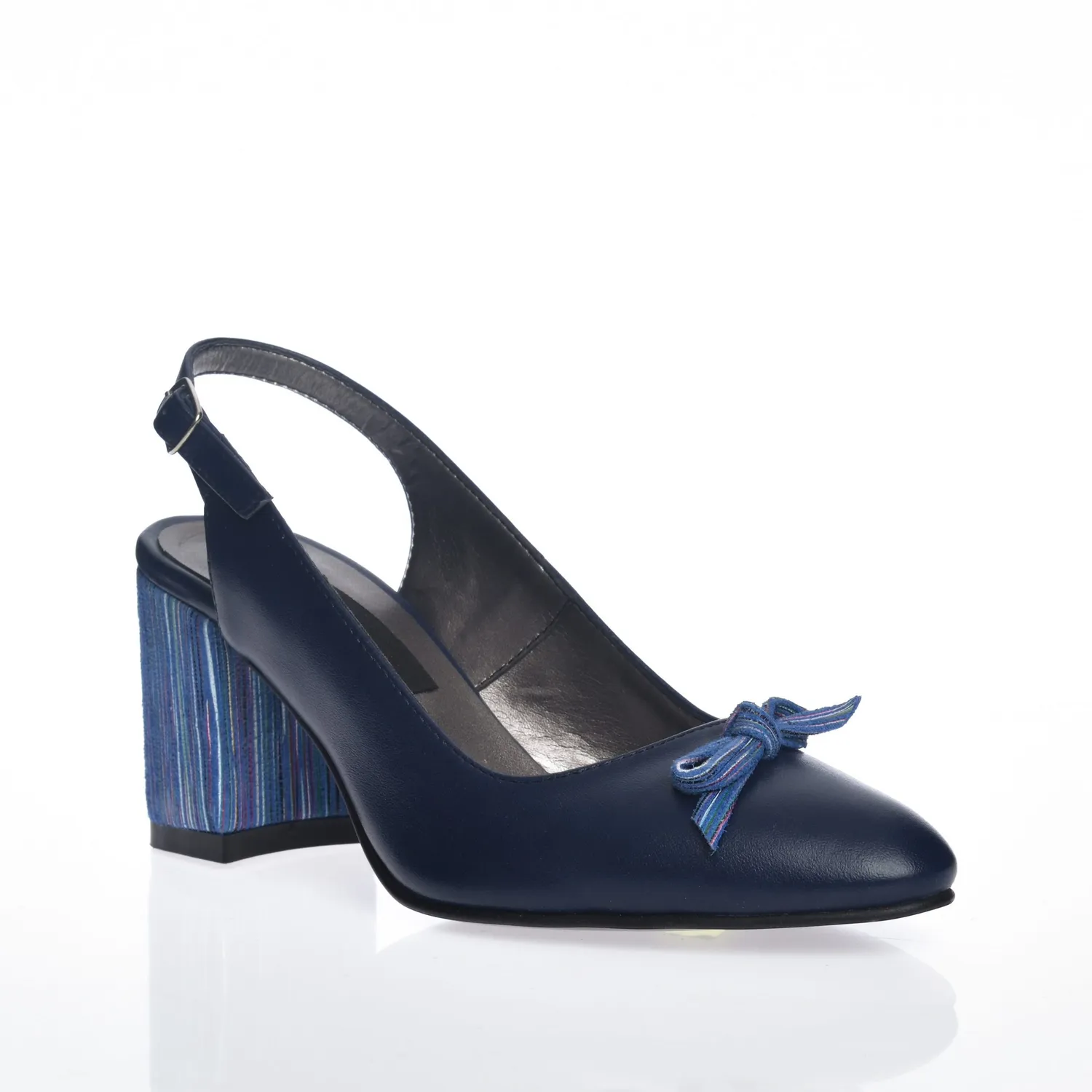 Catinca Shoes V7 BM sandale dama piele bleumarin toc