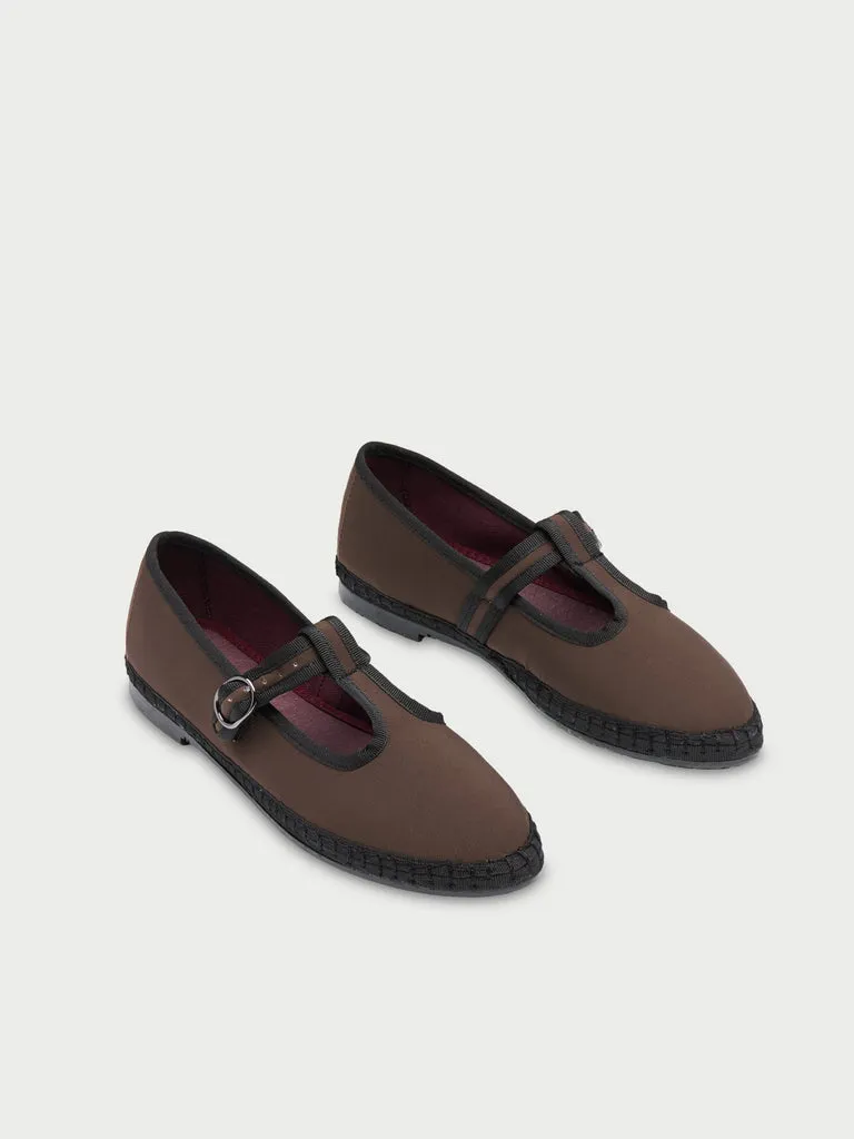 Flagelus Lewis Oxford Brown pantofi Mary Jane maro