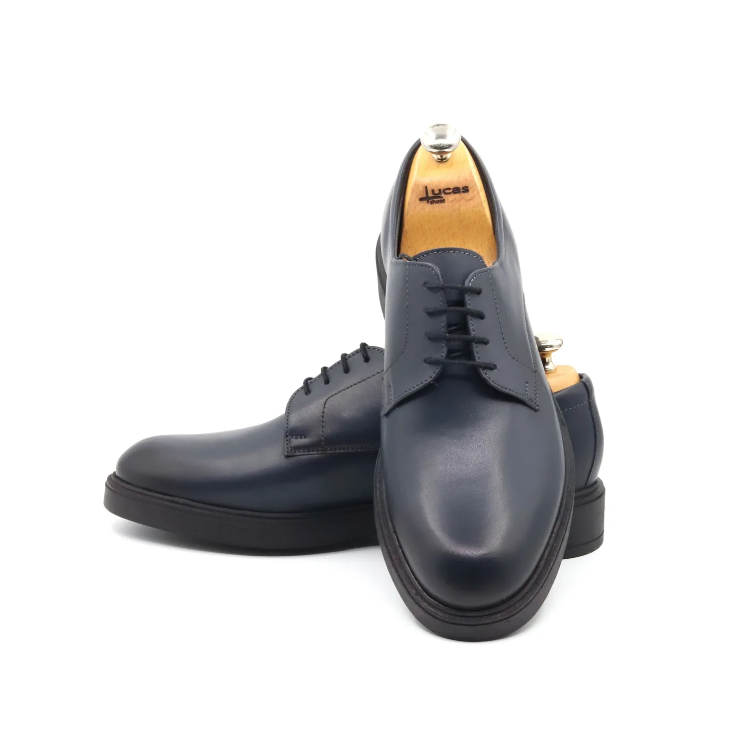 Lucas Shoes 346 Casual pantofi piele aldi blue talpă ușoară