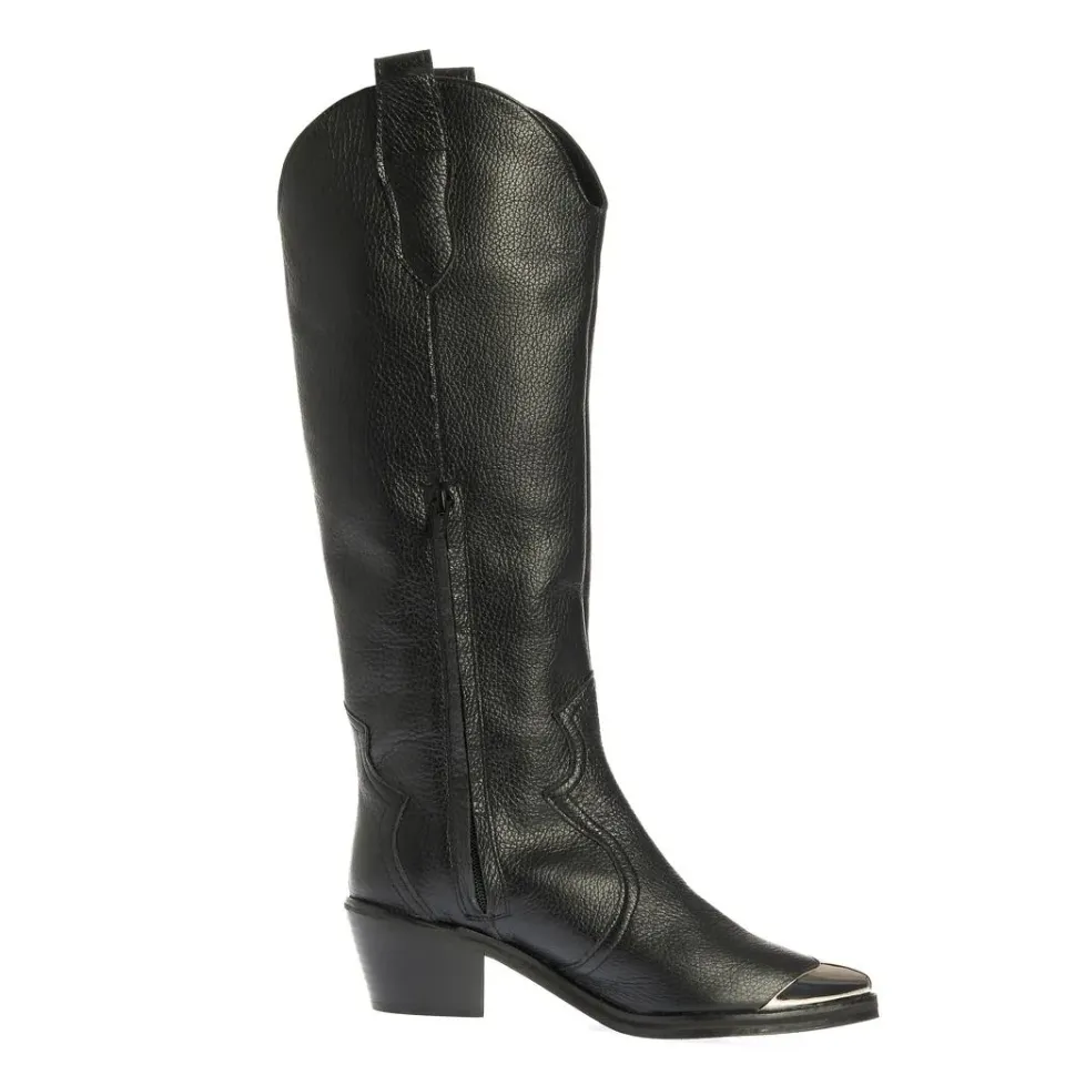 Ana Urbana Shoes Blair ciocate negre piele naturală