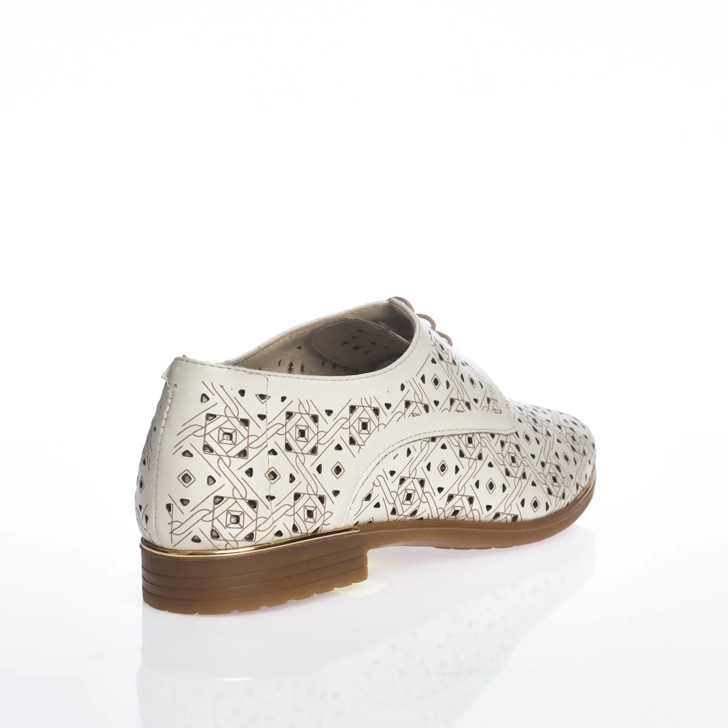 Catinca Shoes D15 A pantofi dama piele alba naturala
