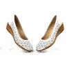 Catinca Shoes T15 A pantofi perforati dama piele naturala alb