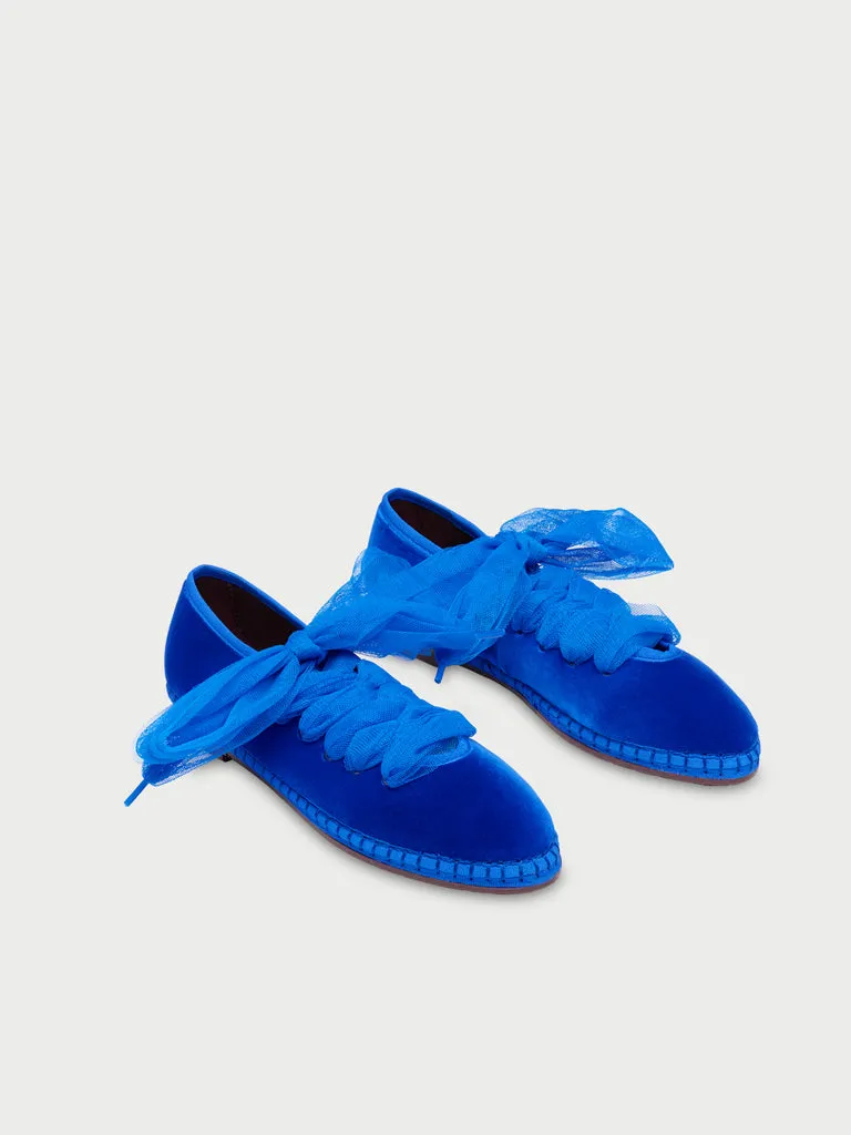 Flagelus Ginevra Electric Blue pantofi catifea albaștri