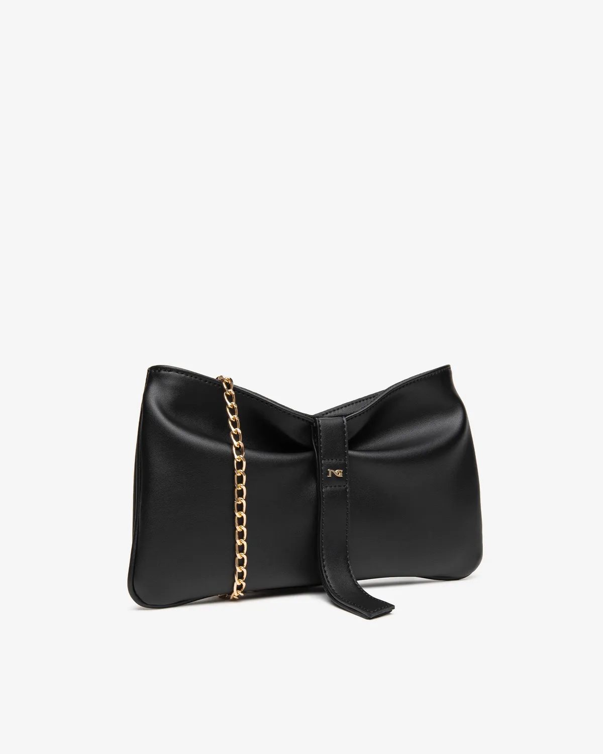 NeroGiardini pochette piele clutch cu falduri elegante
