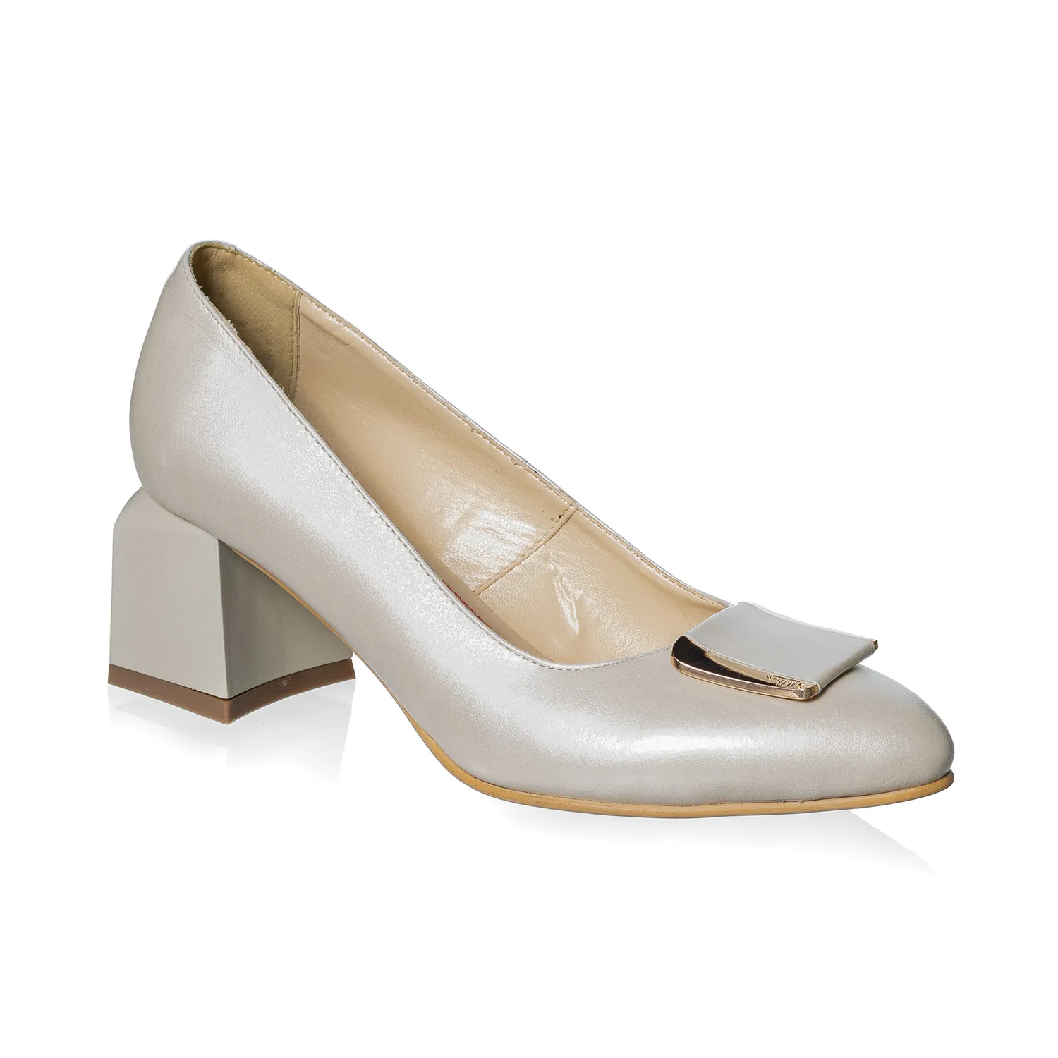Catinca Shoes A32 BS pantofi damă piele bej sidef