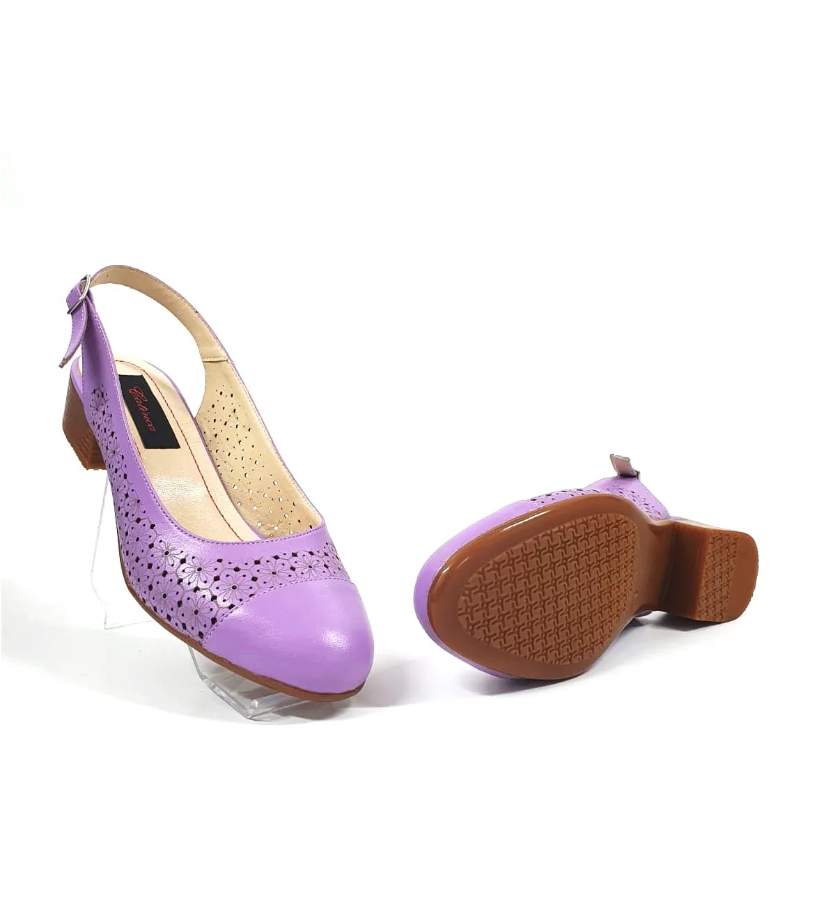 Catinca Shoes T16 L sandale dama lila piele naturala