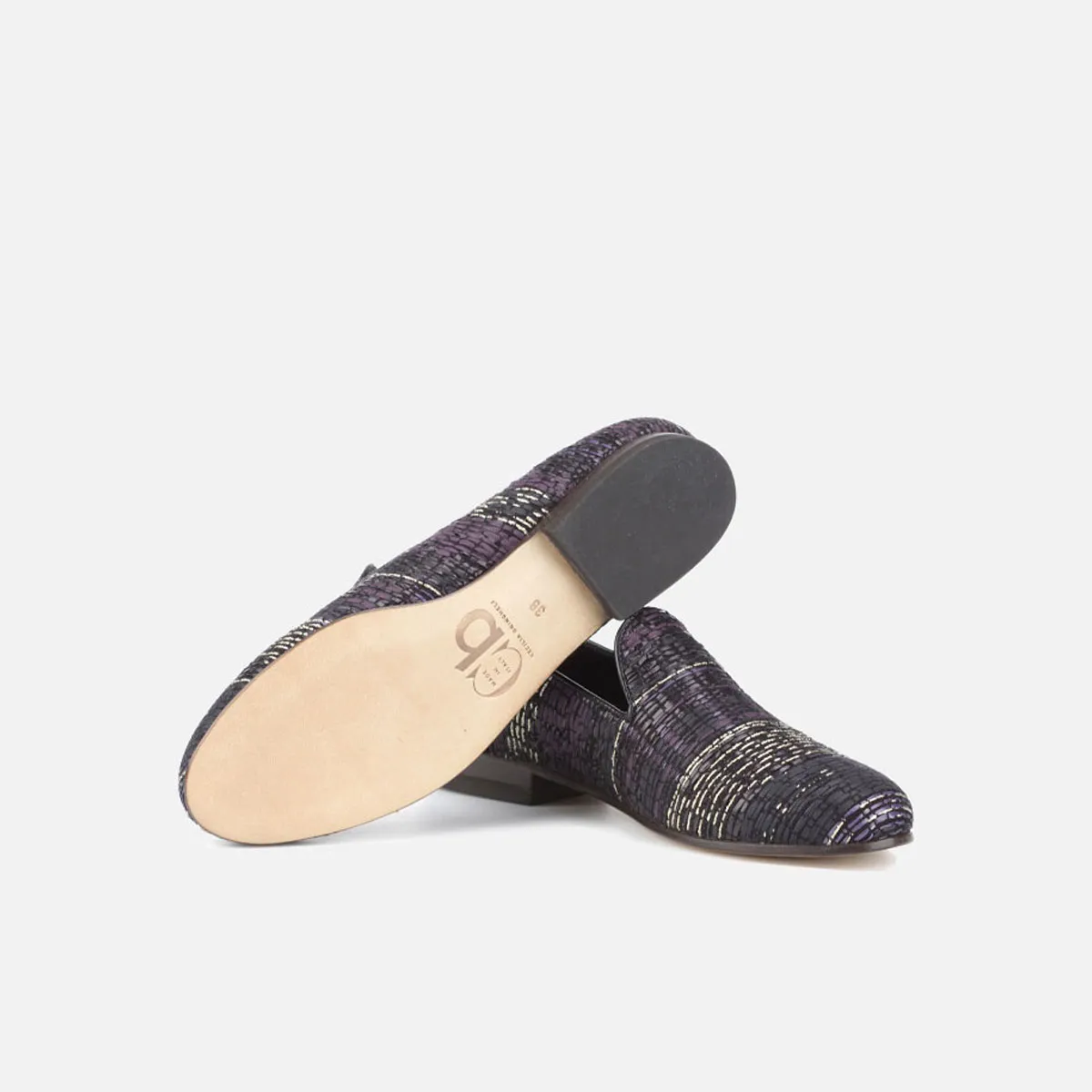 Cecilia Bringheli Positano Gold Violet pantofi slipper