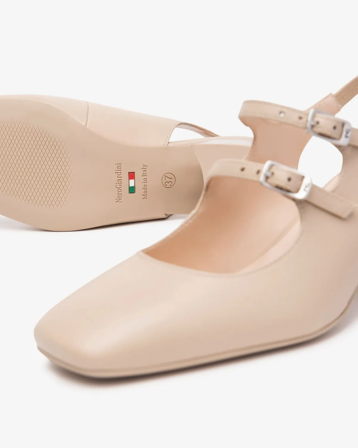 NeroGiardini slingback piele naturala dama toc mic elegant