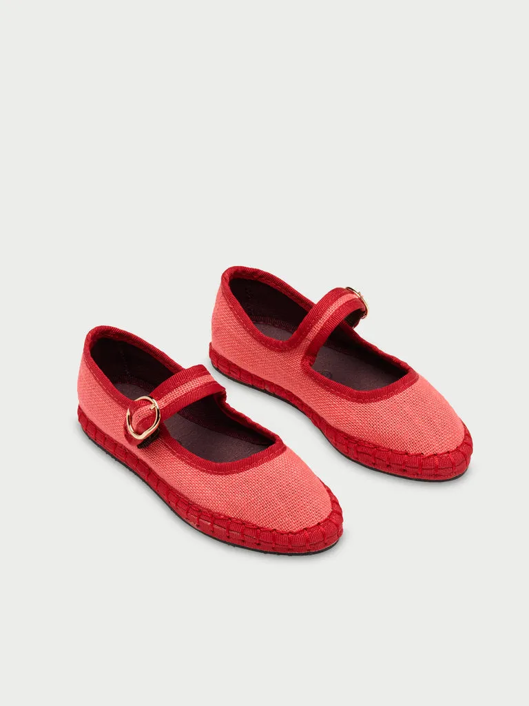 Flagelus Barbara Kids pantofi Mary Jane rosii