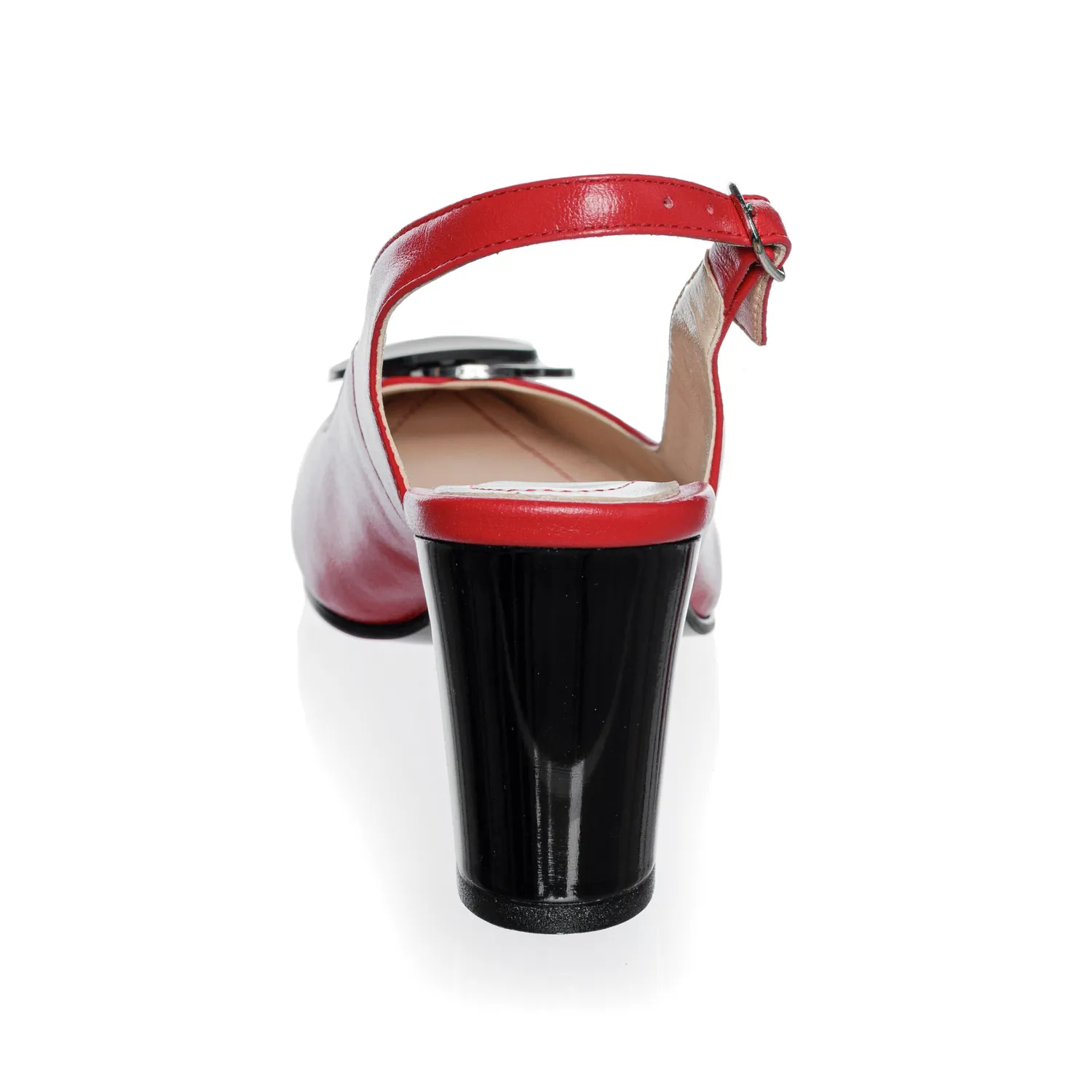 Catinca Shoes D37 RB sandale dama rosu box piele naturala
