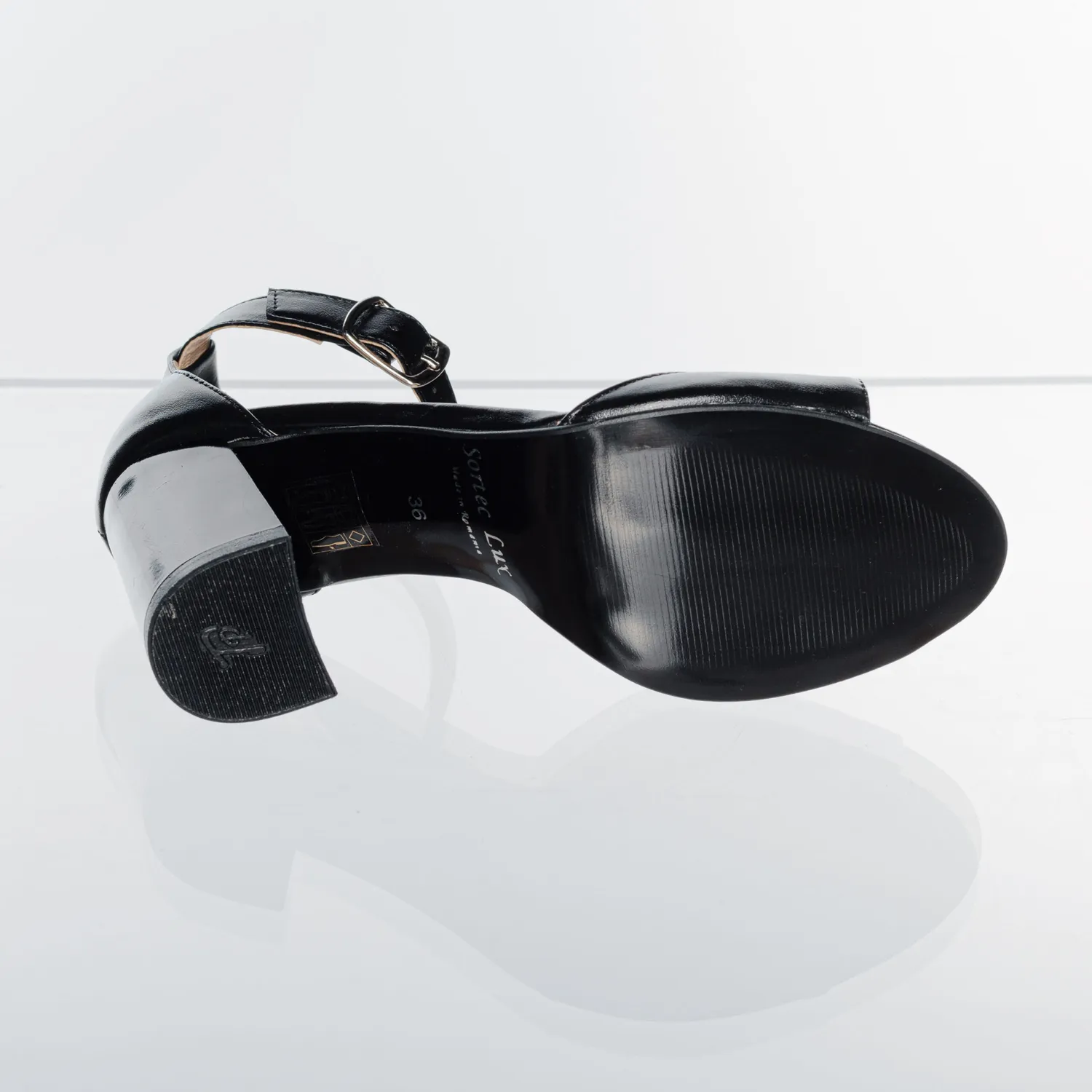 Catinca Shoes D25 NB sandale damă piele negru box