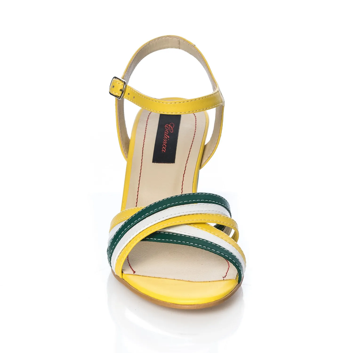 Catinca Shoes S3 GVA sandale piele galben multicolor