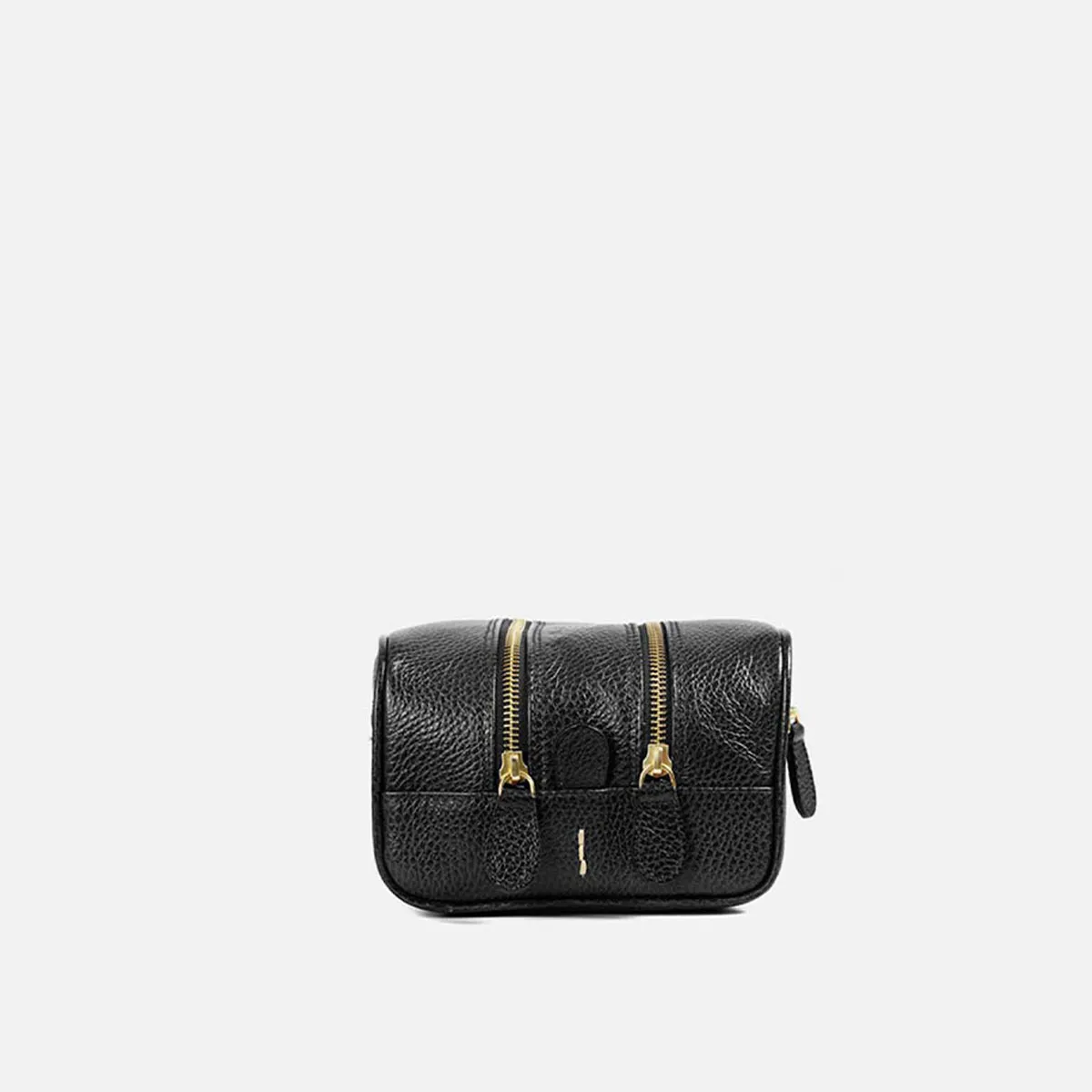 Cecilia Bringheli Laguna trusa cosmetica neagra piele naturala