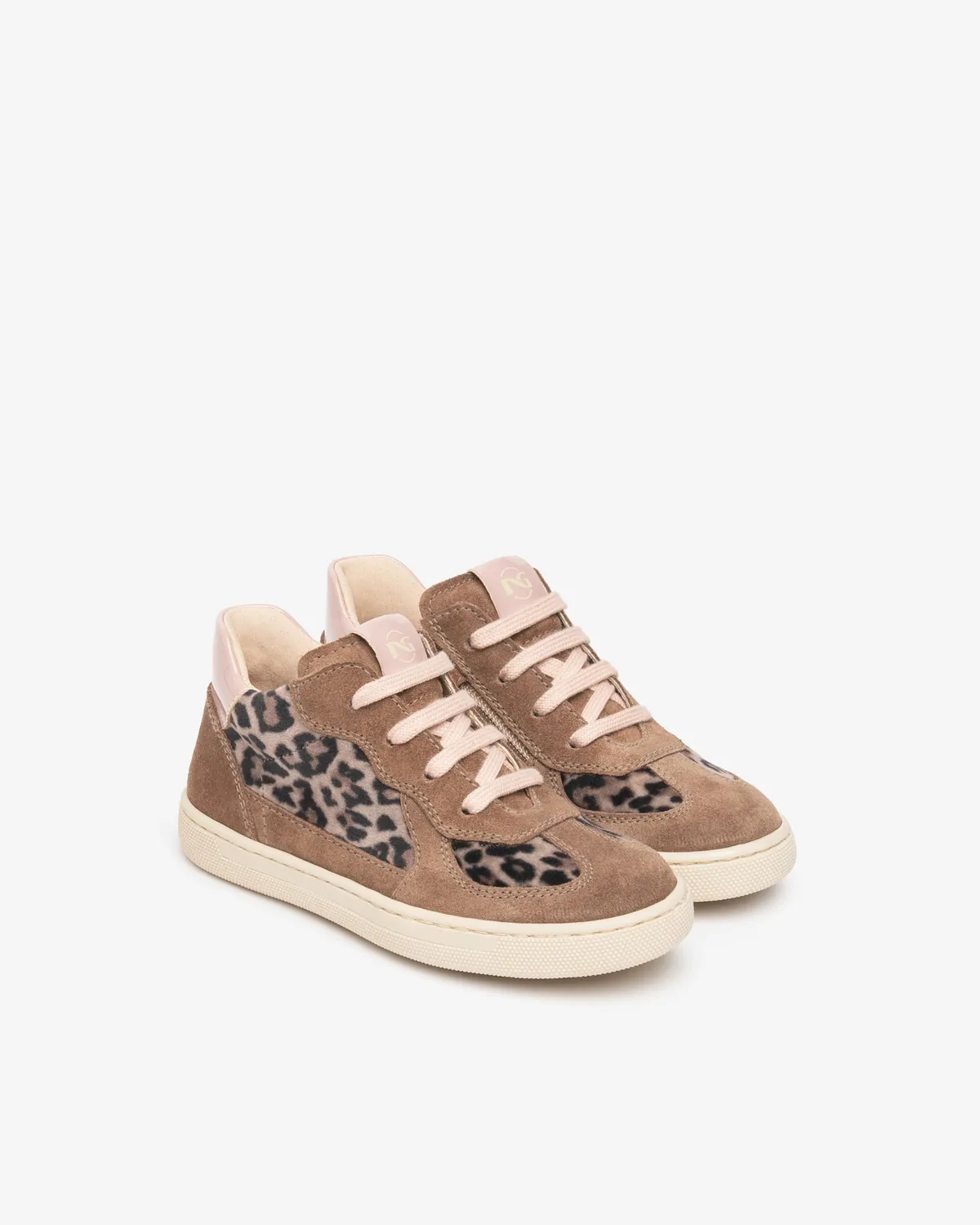 NeroGiardini Junior sneakers fete piele întoarsă fermoar