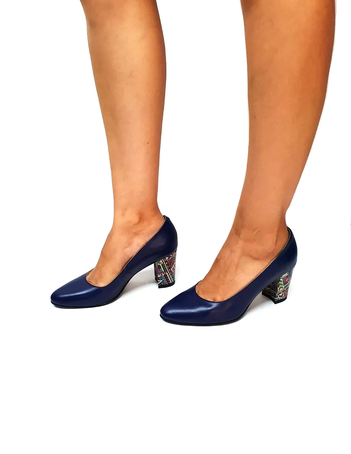 Catinca Shoes R7 BT pantofi dama piele bleumarin
