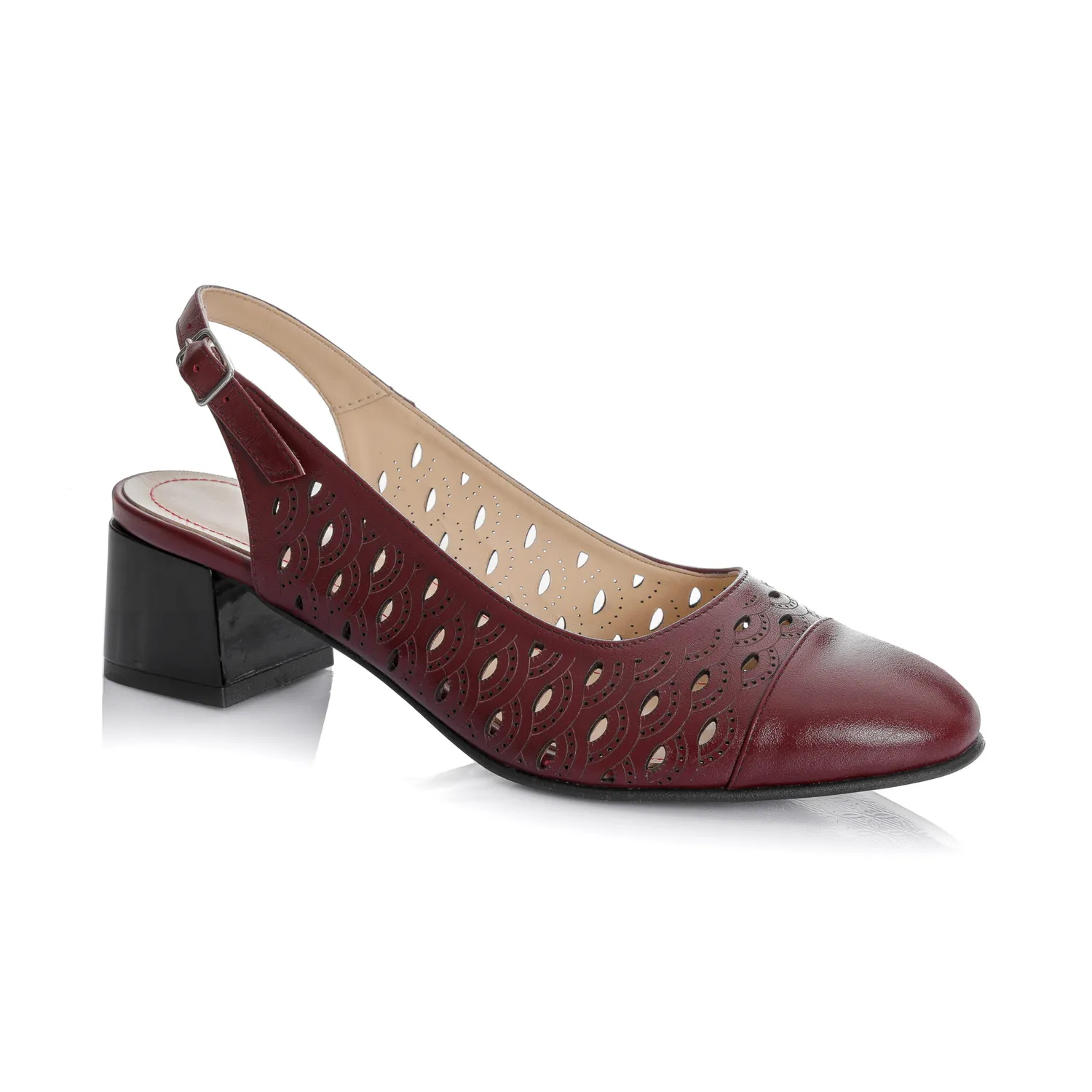 Catinca Shoes Bordo Box D16 BB sandale piele bordo