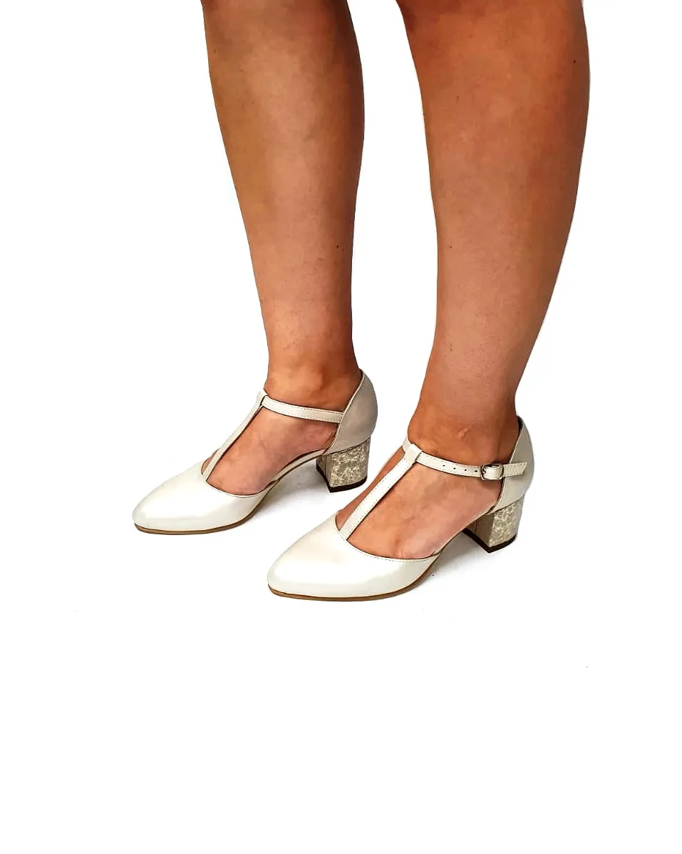 Catinca Shoes D13 BSFA sandale dama piele bej sidef