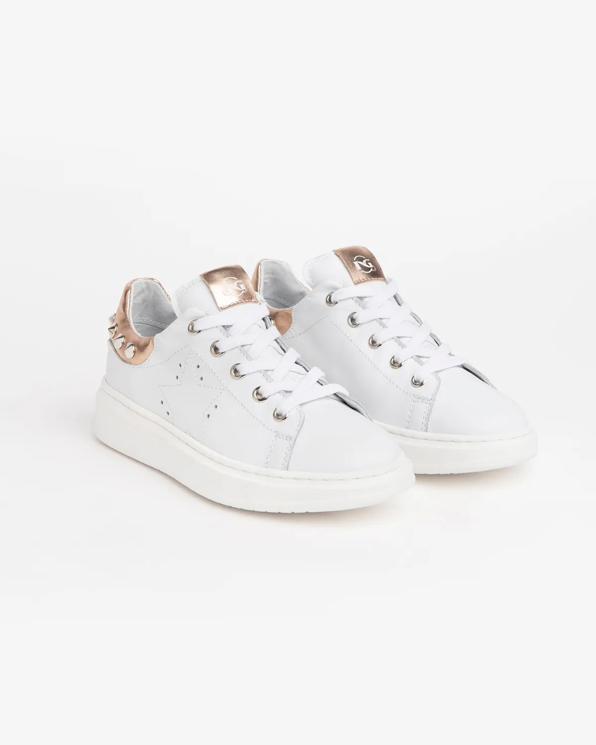 Sneakers NeroGiardini fete piele platforma usoara cu stea