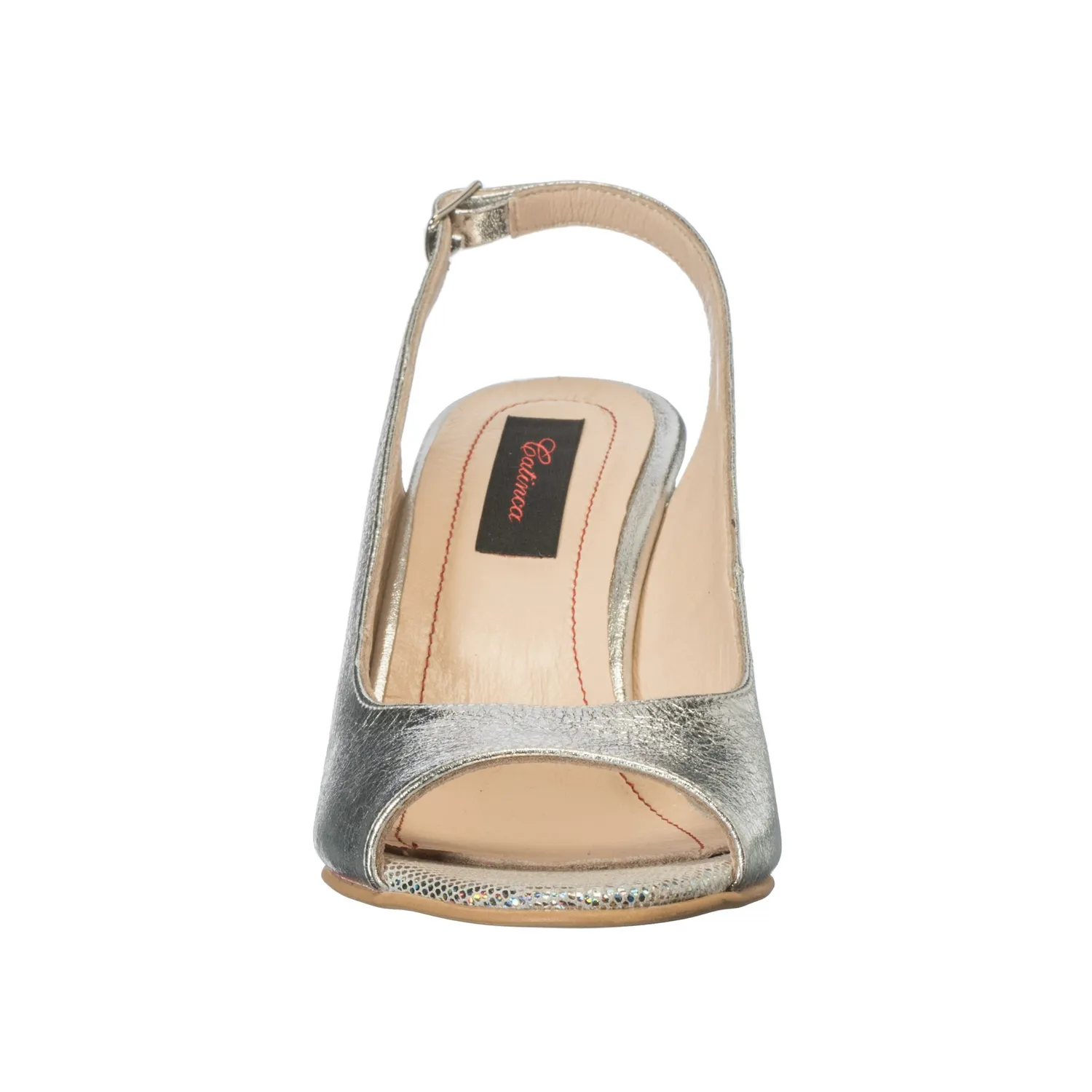 Catinca Shoes S29 AS sandale damă argintiu sidef piele