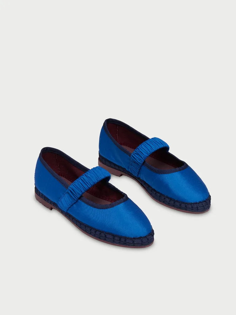 Flagelus Mafalda Blue Kids papuci catifea albastra