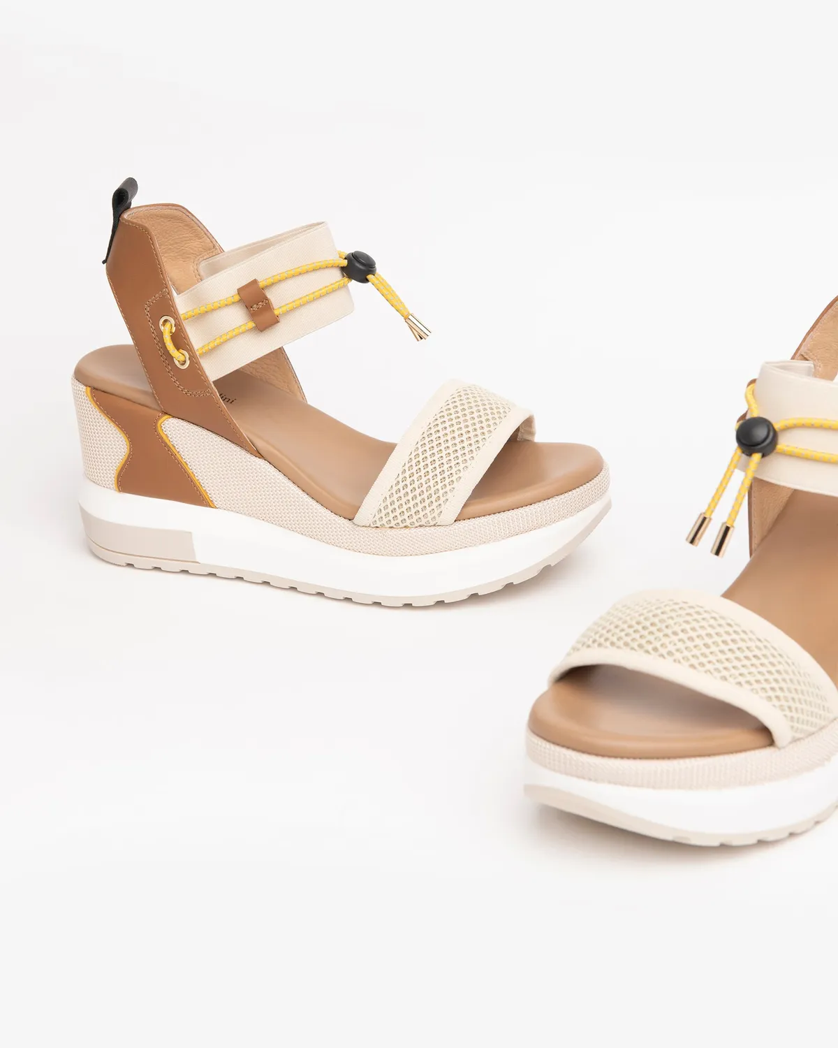 NeroGiardini sandale piele damă platformă 8 cm