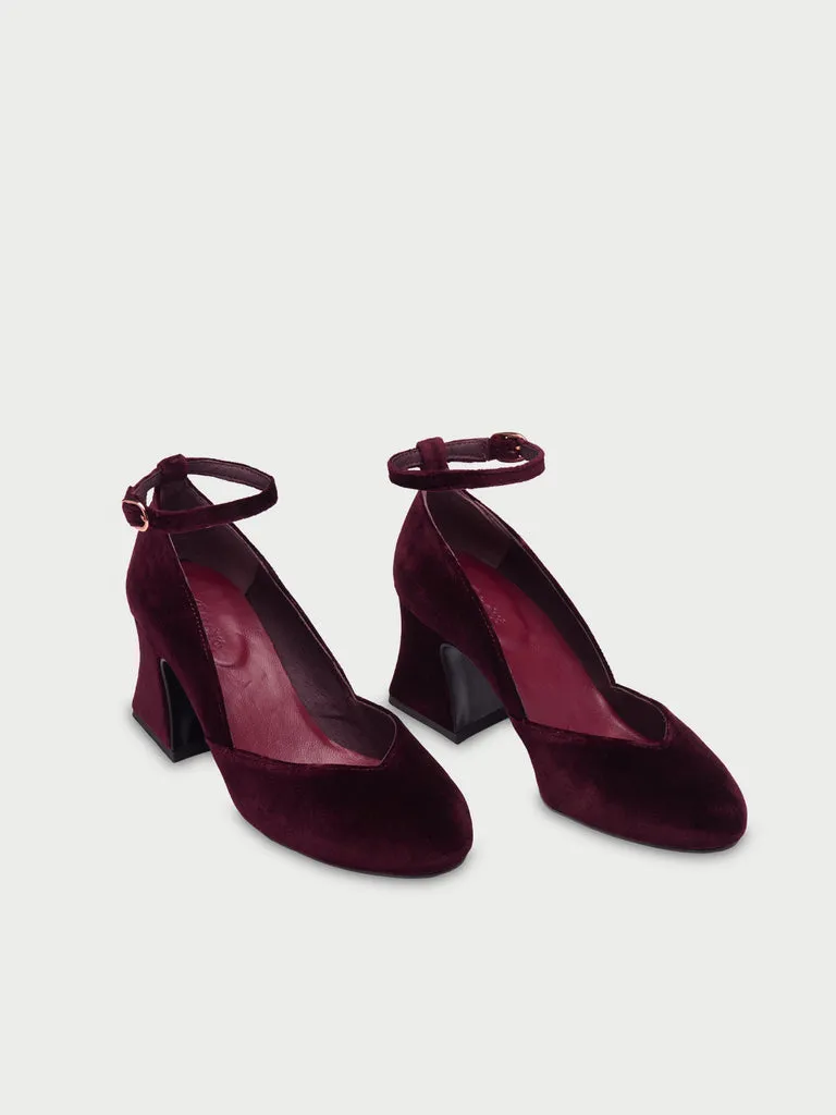 Flagelus The D'Orsey Pumps Wine pantofi catifea