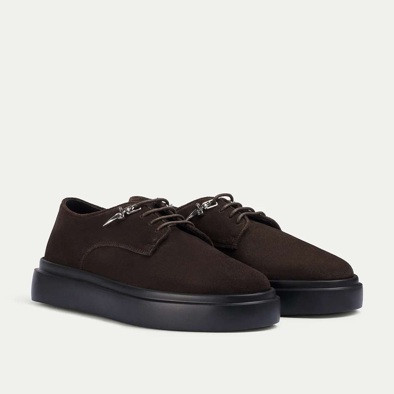 Cesare Paciotti Venus Derby sneakers maro piele intoarsa