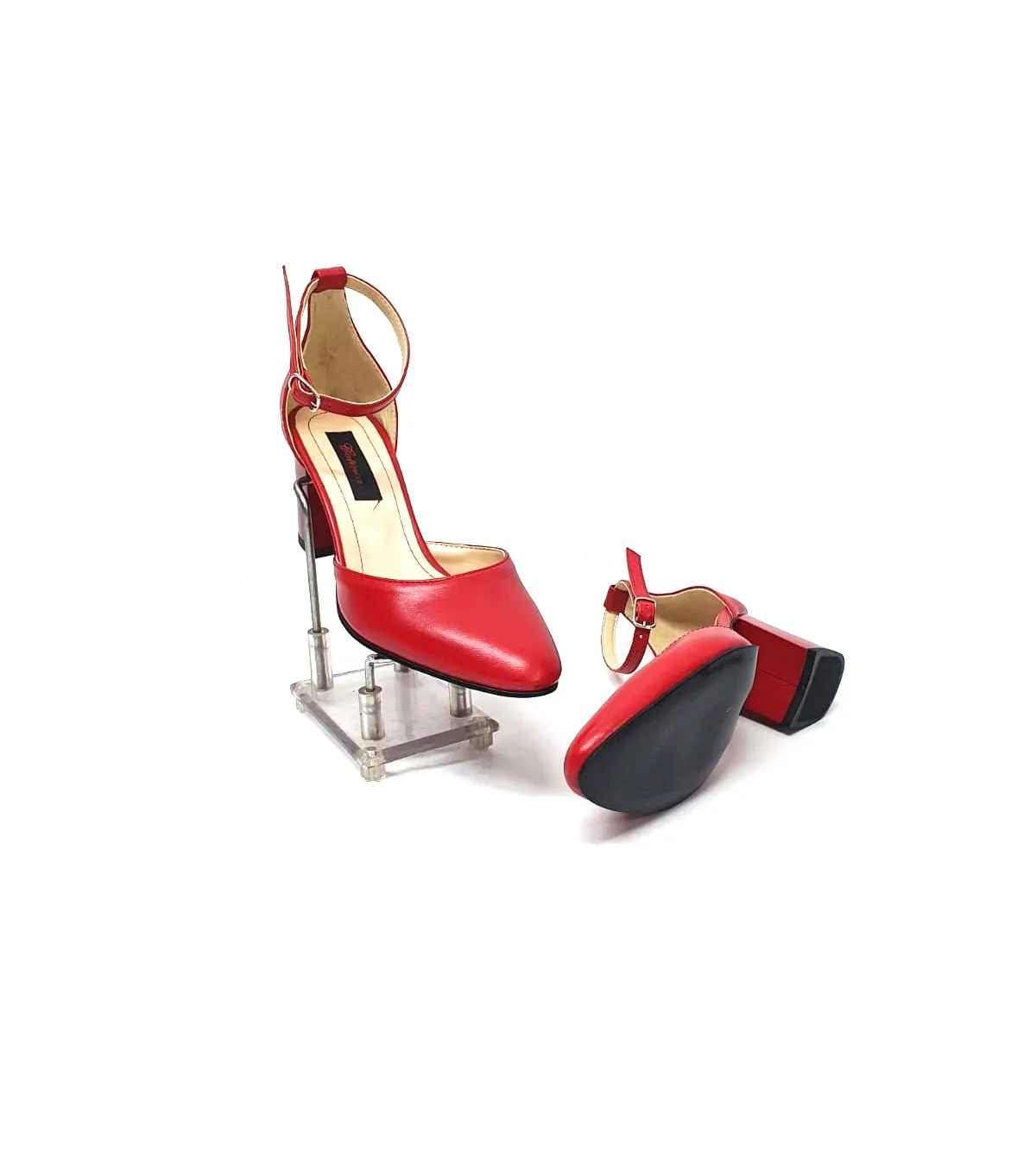 Catinca Shoes D14 RB sandale piele rosu box