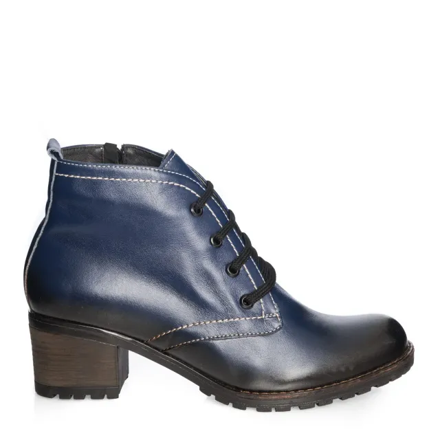 Catinca Shoes BC16 BP ghete dama piele albastru perie