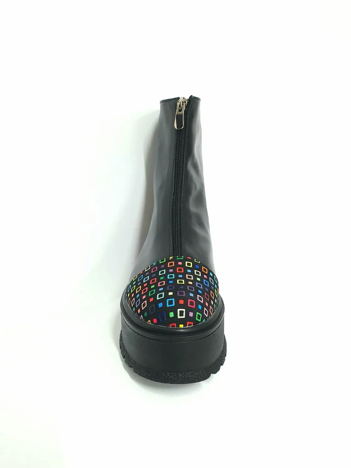 Catinca Shoes BC25 NBPC bocanci dama piele negru patratele