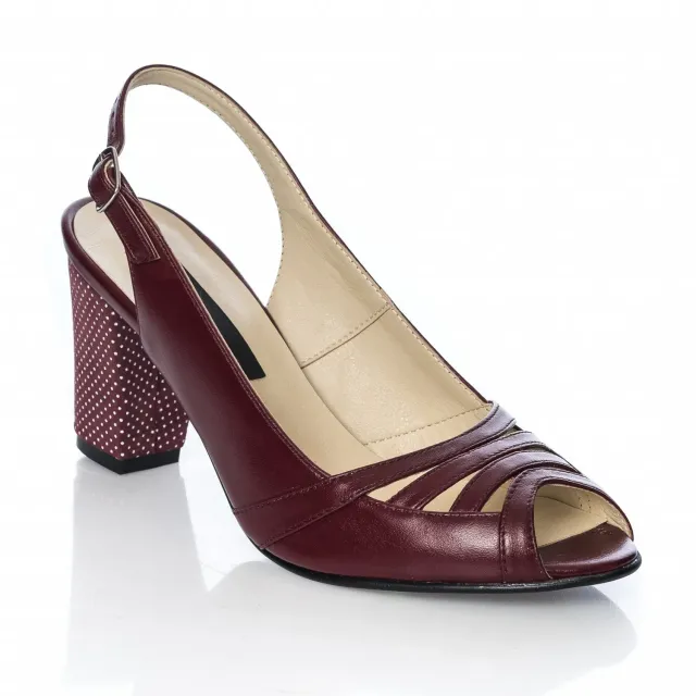 Catinca Shoes 024 BOTB sandale dama bordo piele naturala