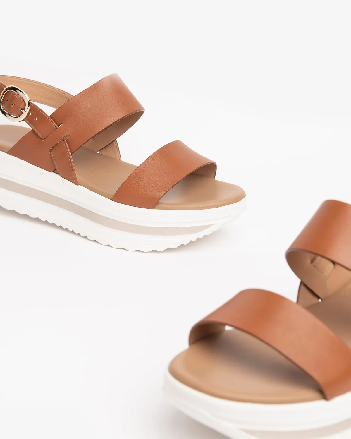 NeroGiardini sandale piele dama platforma 4,5 cm