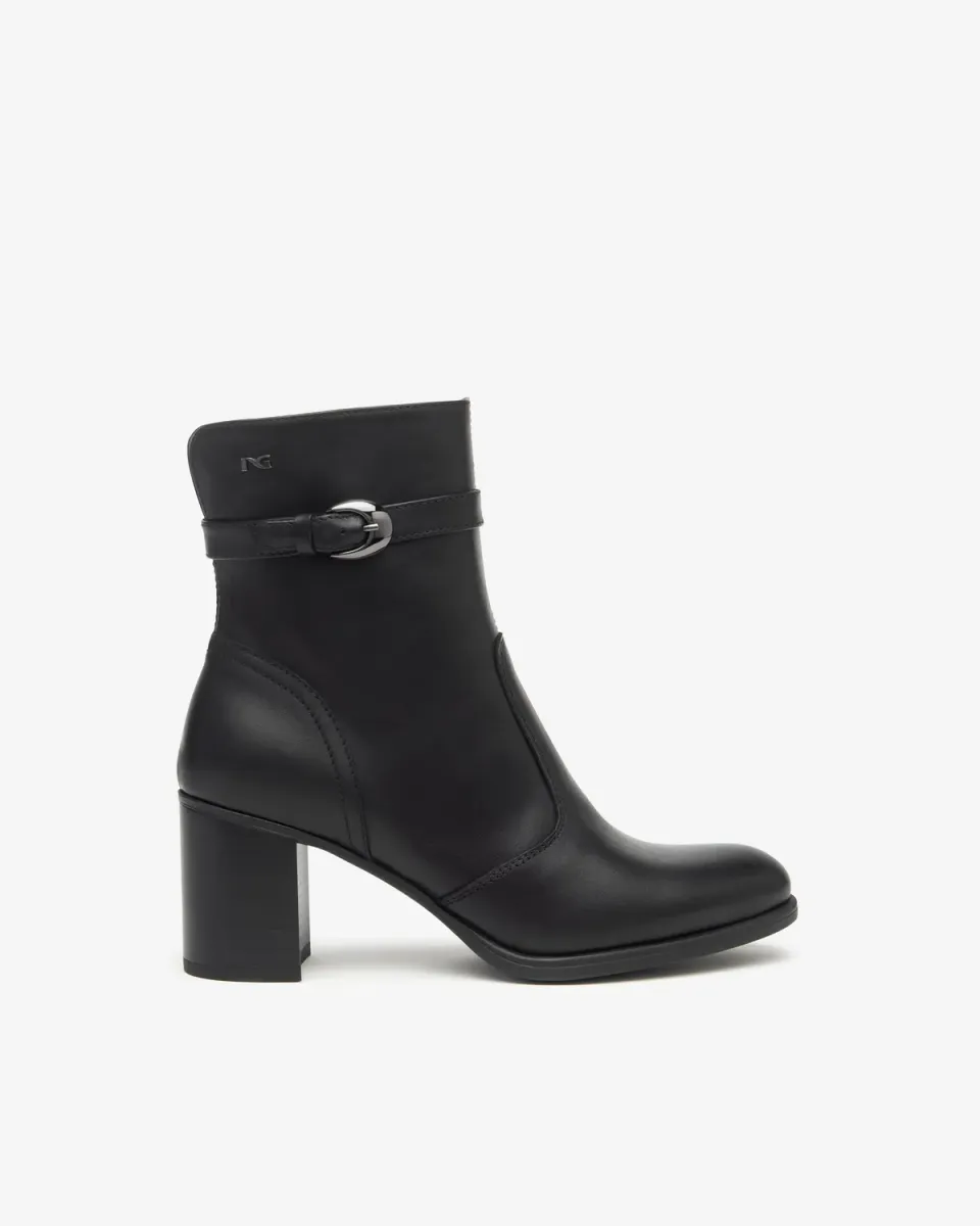 Botine NeroGiardini dama piele naturala negre