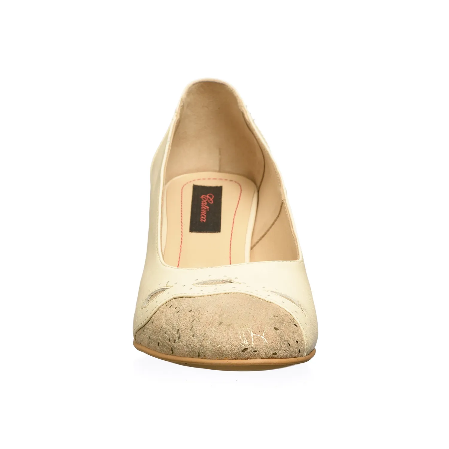 Catinca Shoes 03 BC pantofi dama bej combinatie piele
