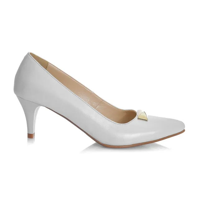 Catinca Shoes A51 AS pantofi dama piele naturala alb sidef