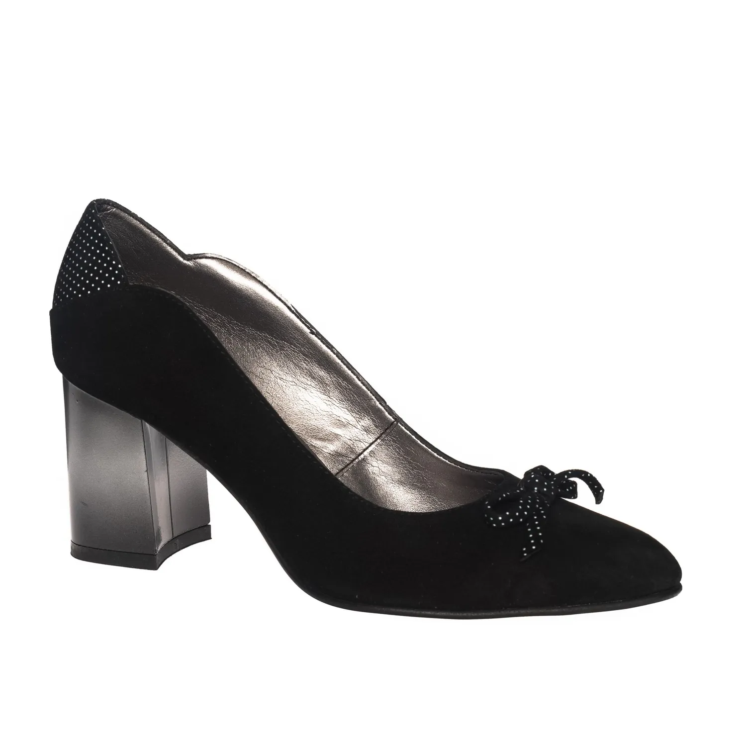 Catinca Shoes R10 NAB pantofi piele negru buline