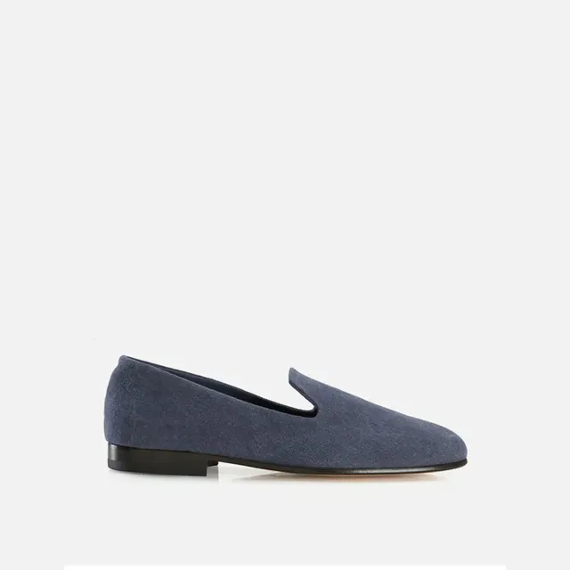Cecilia Bringheli Positano pantofi canvas albastru slip-on