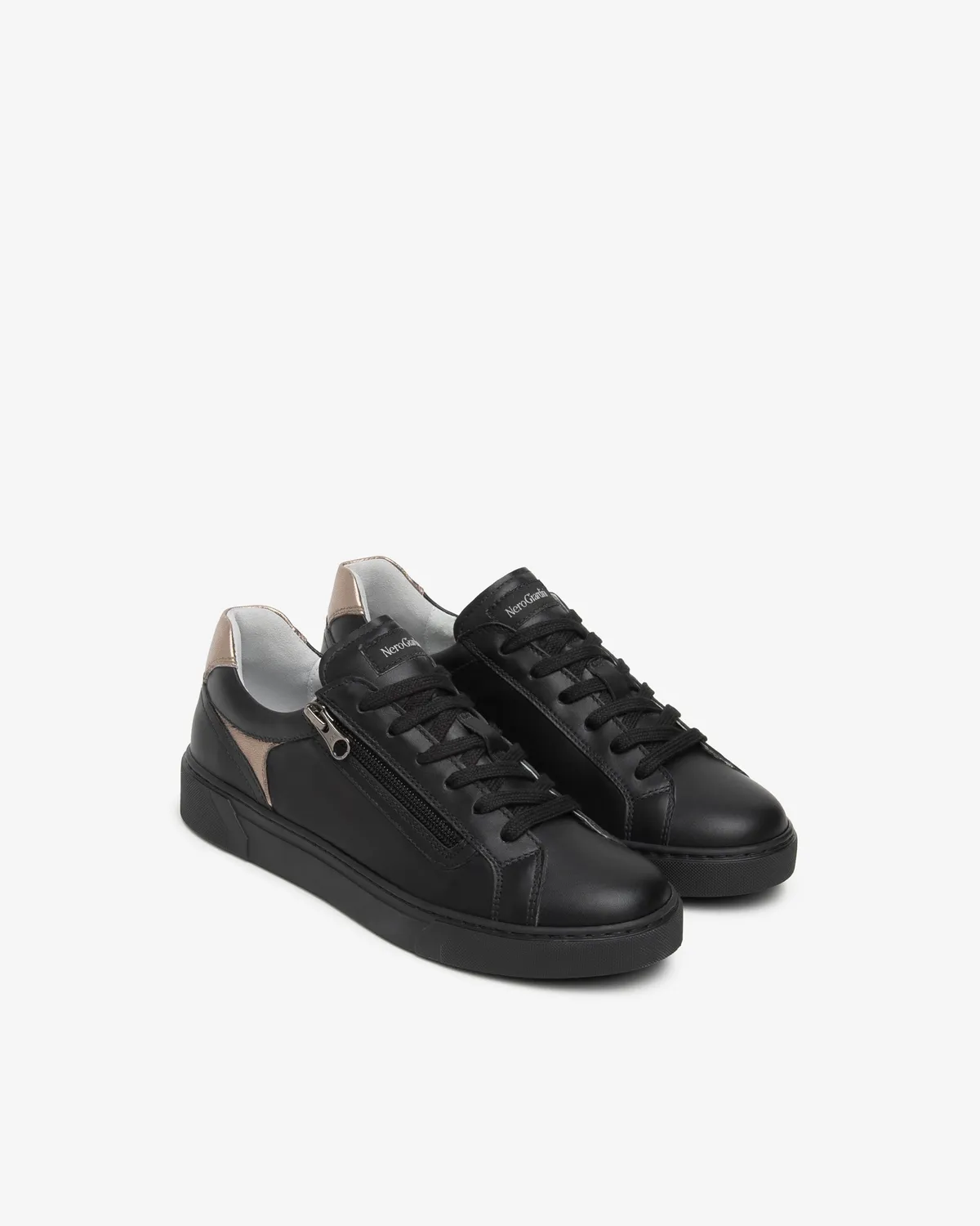 NeroGiardini Sneakers piele dama cu fermoar