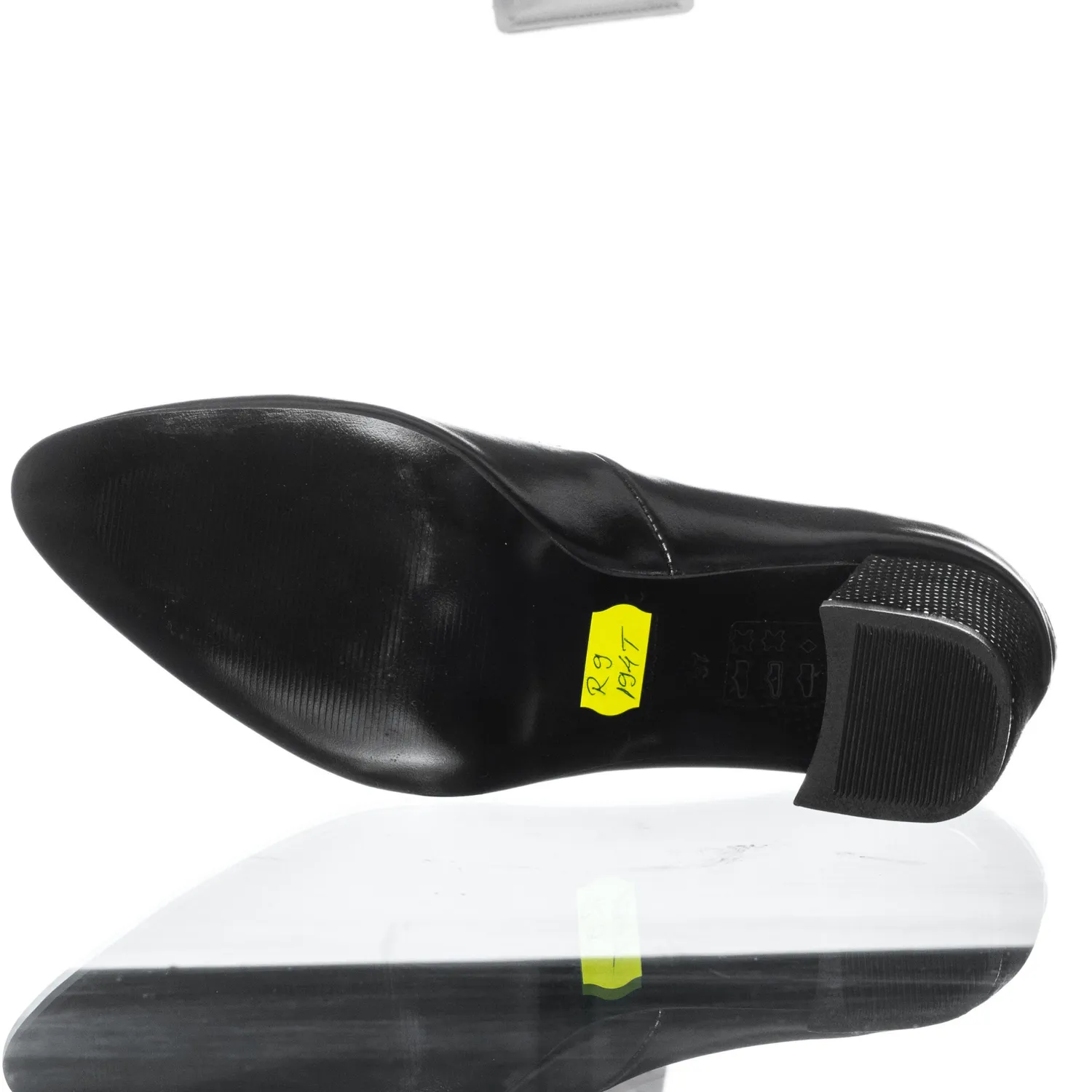 Catinca Shoes R9 NTB pantofi piele negru toc buline