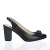 Catinca Shoes V5 NB sandale dama piele negre buline