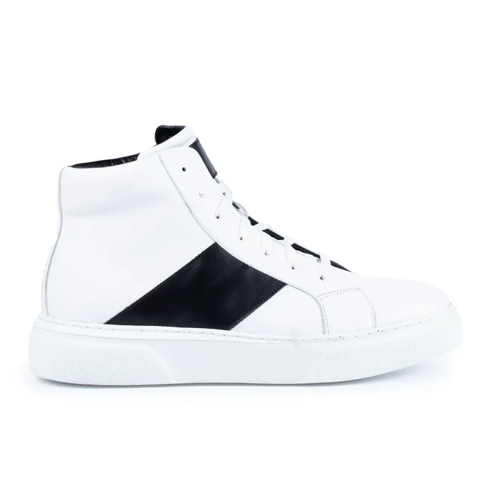 Lucas Shoes 855 ghete sneakers piele alb barbati