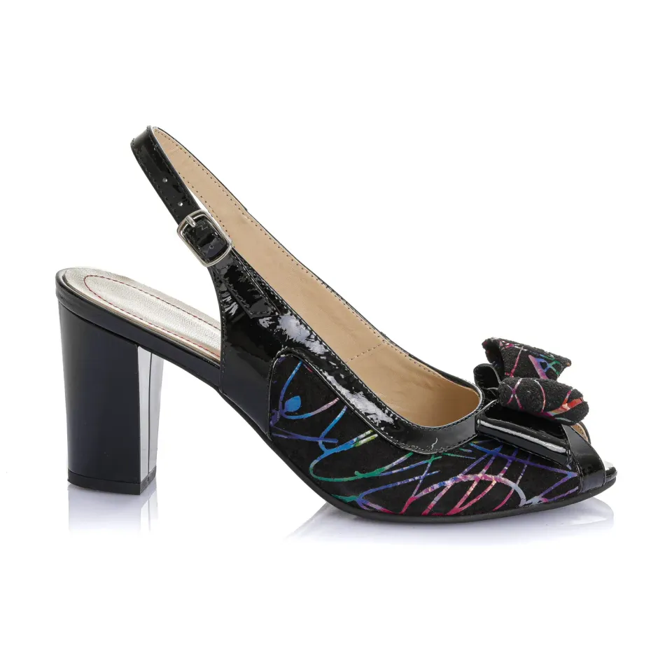 Catinca Shoes F22 NFC sandale piele naturala negru firicel