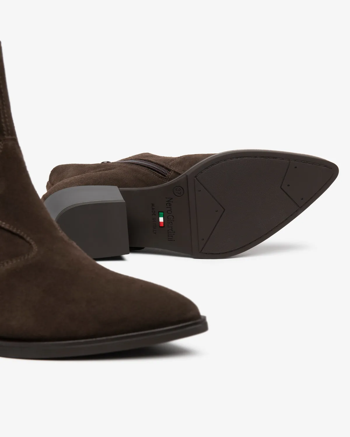 NeroGiardini botine dama western piele intoarsa