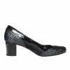 Catinca Shoes 504 NLIA pantofi piele negru lac imprimeu albastru