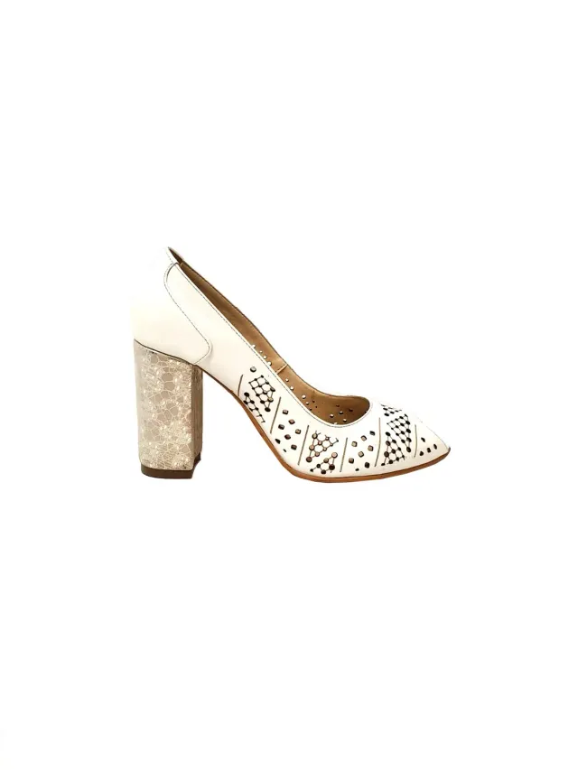 Catinca Shoes P26 pantofi dama piele naturala bej sidef
