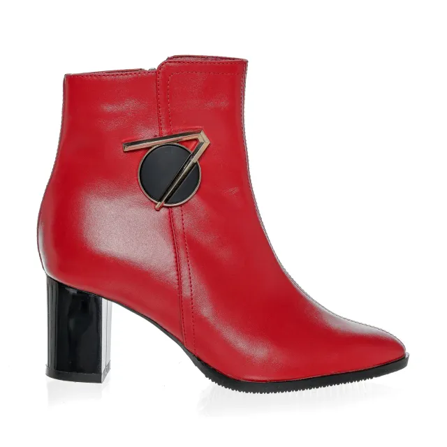 Catinca Shoes GX63 RB ghete dama piele rosu box