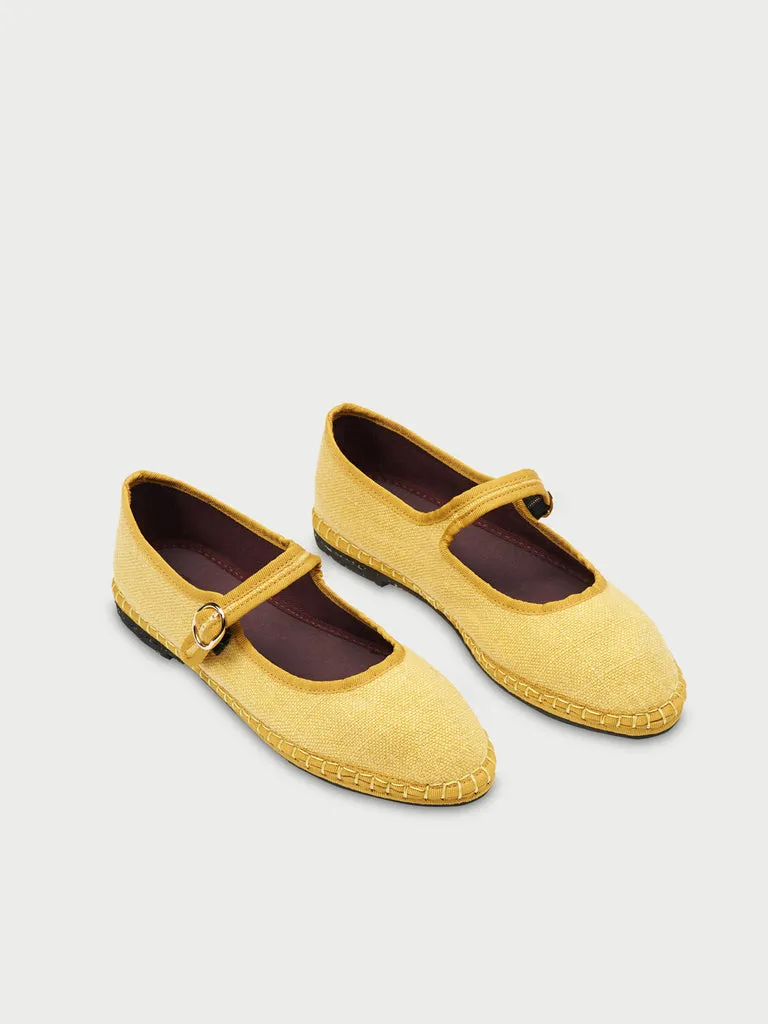 Flagelus Zuihitsu pantofi mary jane in galben