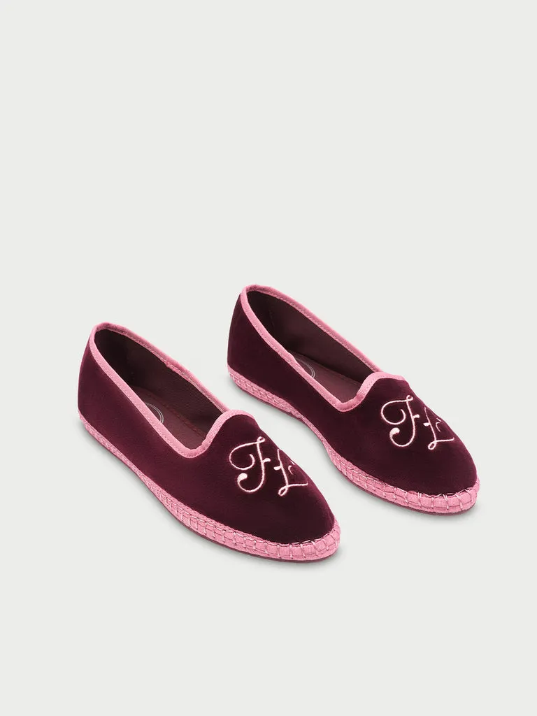 Flagelus Classic Meg slipper vișiniu catifea